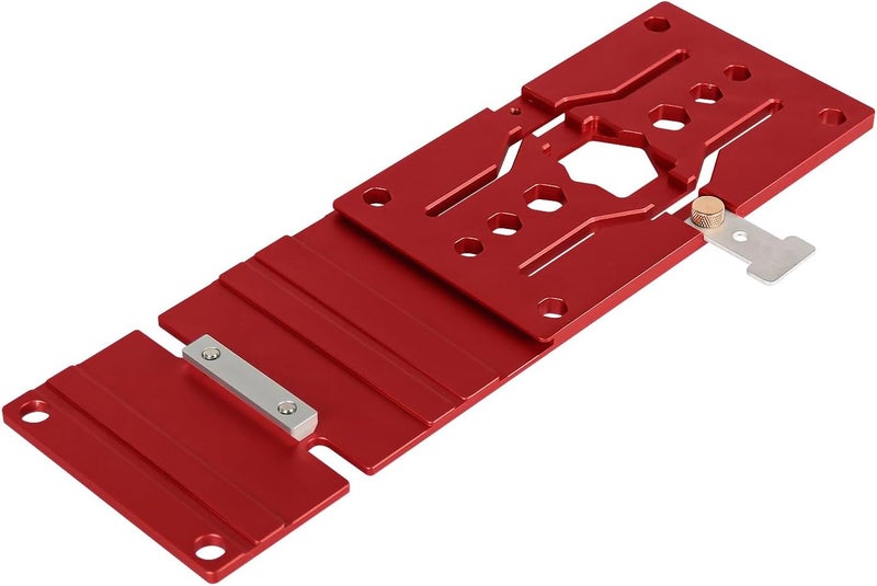 Toolcool Store 340mm Track Saw Square Circular Saw Guide Rail Square Compatible with DeWalt Guide Rail (Red) - Image 1